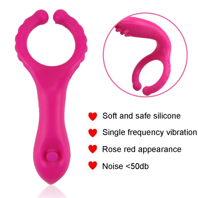 Silicone G spot Stimulate Vibrators Dildo Nipple Clip Adults Sex Toys for Women Men Couple Rose red Silicone G spot Stimulate Vibrators Dildo Nipple Clip Adults Sex Toys for Women Men Couple Rose red