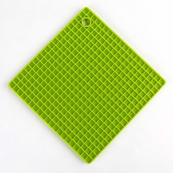 Silicone Pot Holders (Set of 1), Silicone Multi-Purpose Hot Pads Heat Resistant to446 °F, Non-slip, Insulation, Durable, Flexible Trivet for Table Kitchen  green