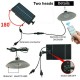 Single / Double Head Solar  Chandelier Adjustable Brightness Lamp With Remote-controlled For Outdoor Indoor Garden Yard Lighting Double-head (white light)