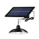 Single / Double Head Solar  Chandelier Adjustable Brightness Lamp With Remote-controlled For Outdoor Indoor Garden Yard Lighting Single head (white light)