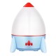 Small Rocket Projection Lamp Dream Starry Sky Rotating Romantic Atmosphere Lamp Dream USB Charging Night Light Novelty Rechargeable blue_Rechargeable