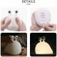 Soft Silicone Night  Light Cute Animal Shape Waterproof Drop-proof Touch-sensor Soft Light Bedside Lamp For Children Nursery Room 3W white