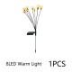 Solar Floor Light Garden Decoration Firefly Lamp Ip65 Waterproof Courtyard Lawn Lamp Camping Light 8 heads warm light