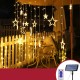 Solar LED String Light Curtain Lamp for Outdoor Garden Party Decoration Star moon 3.5 meters wide (warm light + remote control)