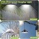 Solar Led Pendant Light 3-level Brightness 3/5/8-hour Time Setting Double Head Lamp Warm White