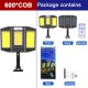 Solar Led Street Light 3 Modes Outdoor Folding Adjustable Motion Sensor Remote Control Garden Light V97-264