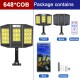 Solar Led Street Light 3 Modes Outdoor Folding Adjustable Motion Sensor Remote Control Garden Light V97-264