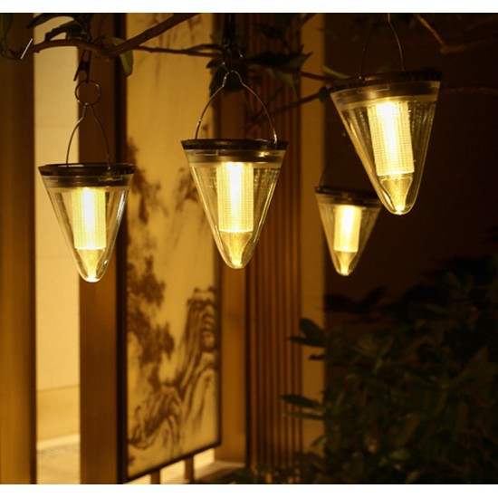 Solar Light Outdoor Waterproof Garden Decoration Hanging Lamps Night Light warm light_2.4W