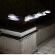 Solar Lights Outdoor LED Bright Lamp Waterproof Wall Light for Garden Decoration White light_White shell