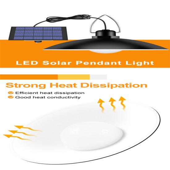 Solar Power Pendant Lights Outdoor Waterproof Energy Saving Yard Garden Garage Decoration Lamp one head