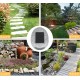 Solar-Powered Resin Stone Shape Pin Lamp Outdoor Waterproof Yard Garden Light Decoration  white light