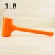 Solid Hammer Dead Blow Mallet Orange Soft Rubber Unicast Hammer 0.5-2LB 1BL