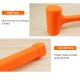 Solid Hammer Dead Blow Mallet Orange Soft Rubber Unicast Hammer 0.5-2LB 2BL