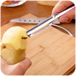 Stainless  Steel  Fruit  Peeler Silver Creative Vegetable Peelers Kitchen Accessories Silver