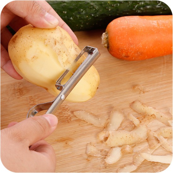 Stainless  Steel  Fruit  Peeler Silver Creative Vegetable Peelers Kitchen Accessories Silver