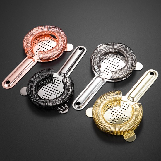 Stainless Steel Cocktail Shaker Bar Ice Strainer Drink Bartender Bar Accessories Rose gold