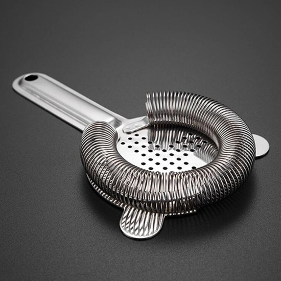 Stainless Steel Cocktail Shaker Bar Ice Strainer Drink Bartender Bar Accessories Silver