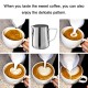 Stainless Steel Frothing Steaming Pitcher 350ml for Espresso Machine, Coffee Milk Frother