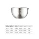 Stainless Steel Mixing Bowls Non Slip Whisking Bowls for Salad Cooking Baking Stainless steel_Inner diameter 20cm