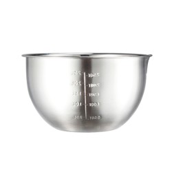 Stainless Steel Mixing Bowls Non Slip Whisking Bowls for Salad Cooking Baking Stainless steel_Inner diameter 24cm