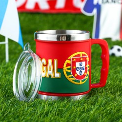 Stainless Steel Mug Cup 2022 Football World Cup Water Cup Fans Souvenir Gifts for Coffee Tea Soup Portugal