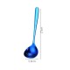 Stainless Steel Soup Spoon for Home Kitchen Cooking Sauce Spoon Trumpet blue soup spoon