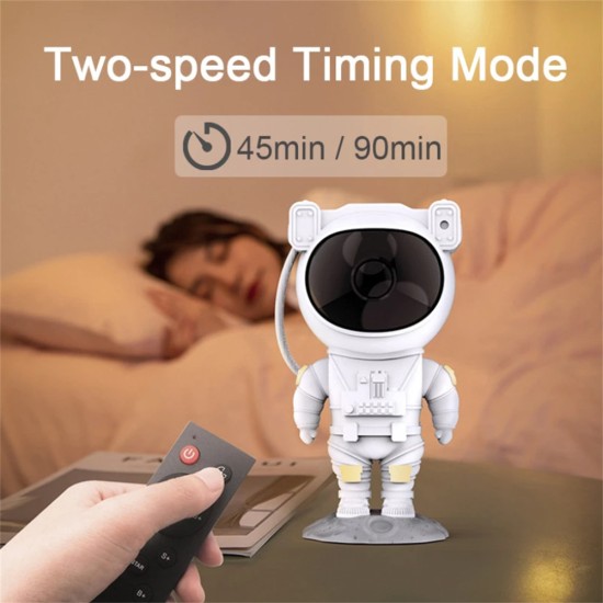 Star Projector Night Light Angle Adjustable Astronaut Lamp Home Bedroom Decoration Lamp White