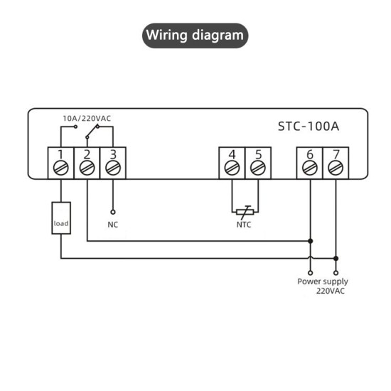 Stc-100a 220vac Temperature Controller Digital Adjustable Temperature Smart Thermostat