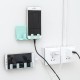 Sticky Phone Support Phone Charger Holder Wall Mounted 4 Hooks Storage Hanger Storage Rack for Home Kitchen Bathroom white