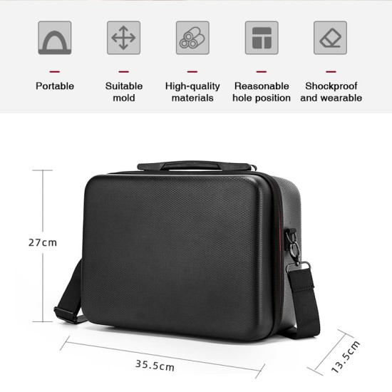 Storage Bag PU Waterproof Carrying Case for DJI Mavic Air 2 Drone Controller Accessories