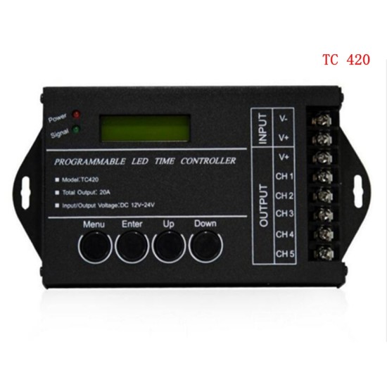 TC420/TC421 WiFi Time Programmable LED Controller Dimmer RGB Aquarium Lighting Timer  TC420