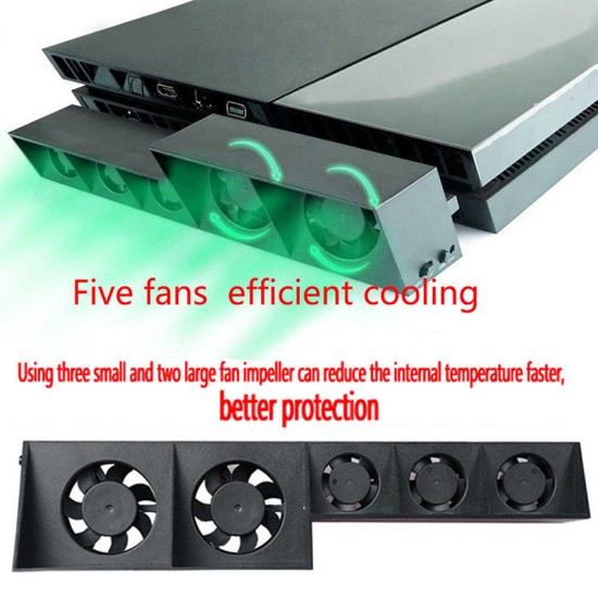 Temperature Control Cooler For PS4 5-Fan Playstation