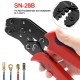 Terminals Crimp Pliers and Interchangeable Dies Wire Crimper Crimping Tools Ratcheting 7Inch SN-28B  SN-28B