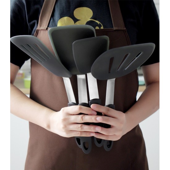 Thin High Elasticity High Temperature Resistance Silicone Cooking Spatula Pancake shovel (big round shovel)