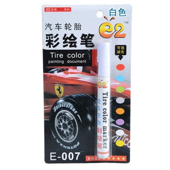 Tire Pen Colorful Styling Waterproof Pen Car truck Tires Tread Metal Permanent Paint Markers white