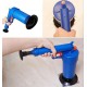 Toilets Bathroom High Pressure Air Drain Pump Plunger Sink Pipe Clog Remover Cleaner Kit blue