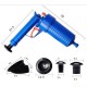 Toilets Bathroom High Pressure Air Drain Pump Plunger Sink Pipe Clog Remover Cleaner Kit blue