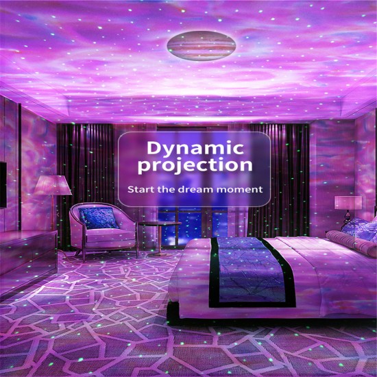 Tripod Projection  Lamp Atmosphere Lamp Usb Charging Fantasy Romantic Rotating Bedroom Bedside Night Light Projector White