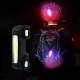 USB Chargeable LED Bicycle Tail Lamp with Res Blue White Light Warning Light for Bike Mountain Bike black