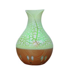 USB Essential Oil Diffuser Air Humidifier Mute Wood Aromatherapy Mist Maker Shallow crack + hollow