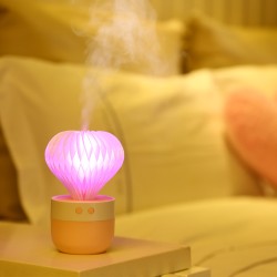 USB Humidifier Cactus-shape  Large Capacity Home Mini Desktop Air Purifier Pink