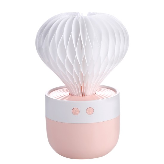 USB Humidifier Cactus-shape  Large Capacity Home Mini Desktop Air Purifier Pink