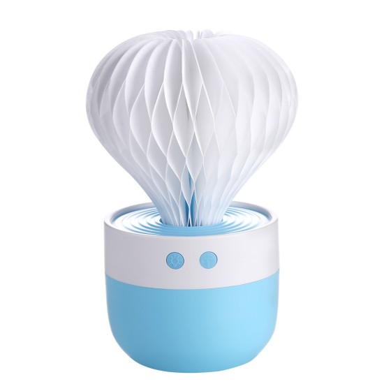 USB Humidifier Cactus-shape  Large Capacity Home Mini Desktop Air Purifier blue