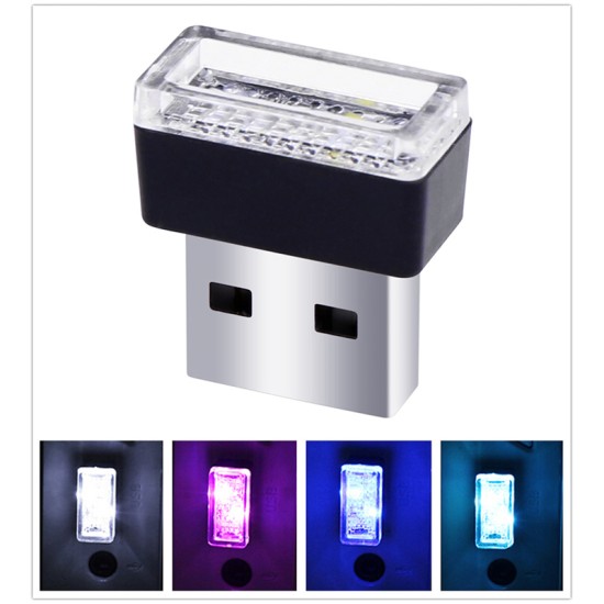 USB LED Car Interior Atmosphere Light Feet Lamp Illumination Decoration Light  Blue light