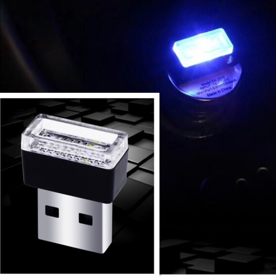 USB LED Car Interior Atmosphere Light Feet Lamp Illumination Decoration Light  white light