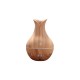 USB Wood Grain Air Humidifier Aromatherapy Diffuser with 7 Colors Change Night Light  Dark wood grain