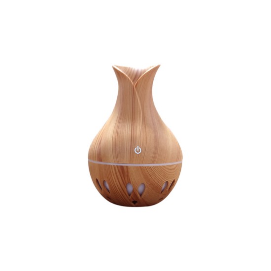 USB Wood Grain Air Humidifier Aromatherapy Diffuser with 7 Colors Change Night Light  Light wood grain