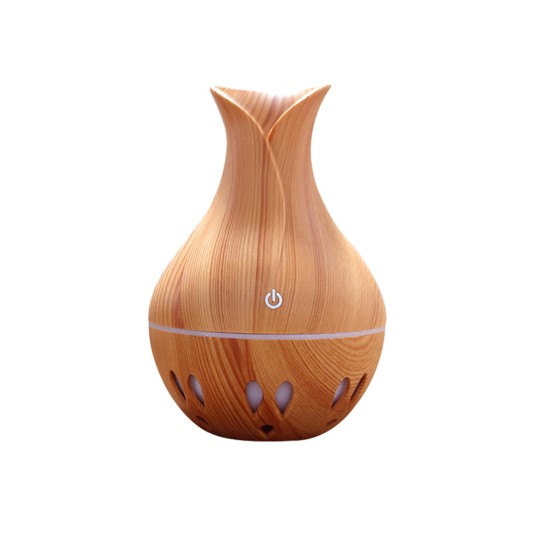 USB Wood Grain Air Humidifier Aromatherapy Diffuser with 7 Colors Change Night Light  Light wood grain