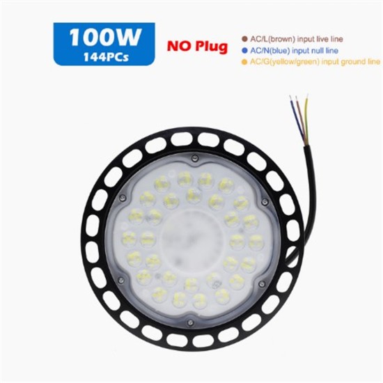 Ufo Led High Bay Light 100W Ac220v Waterproof Super Bright Energy Saving Warehouse Garage Lamp 6500K