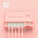 Ultraviolet Electric Toothbrush Sterilizer Free Punch Wall Mount Toothbrush Storage Box pink